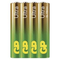 GP Ultra Jednorazowa alkaliczna baterie AAA, 4-pack