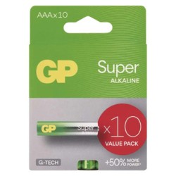 GP Super Jednorazowa alkaliczna baterie AAA, 10-pack