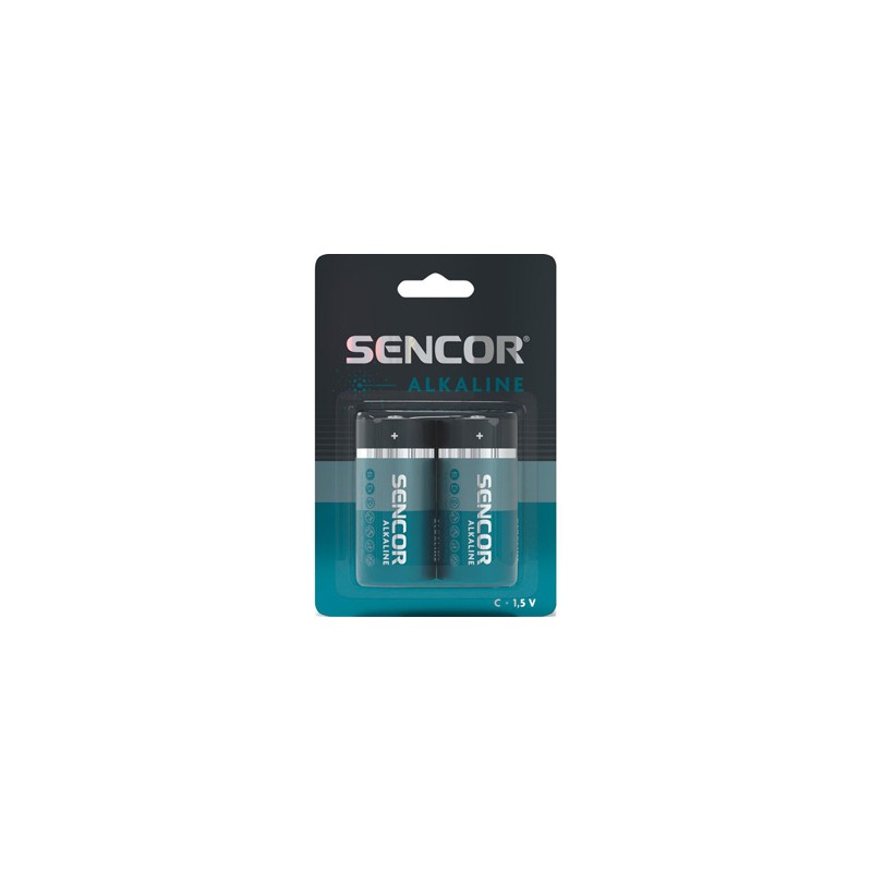 Sencor Jednorazowa alkaliczna baterie C, 2-pack