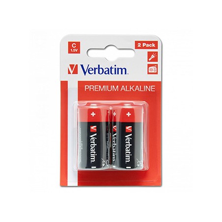 Verbatim Jednorazowa alkaliczna baterie C, 2-pack