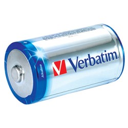 Verbatim Jednorazowa alkaliczna baterie C, 2-pack