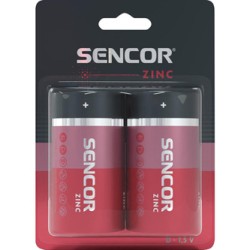 Sencor Jednorazowa cynkowo-węglowa baterie D, 2-pack