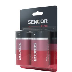 Sencor Jednorazowa cynkowo-węglowa baterie D, 2-pack