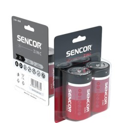 Sencor Jednorazowa cynkowo-węglowa baterie D, 2-pack