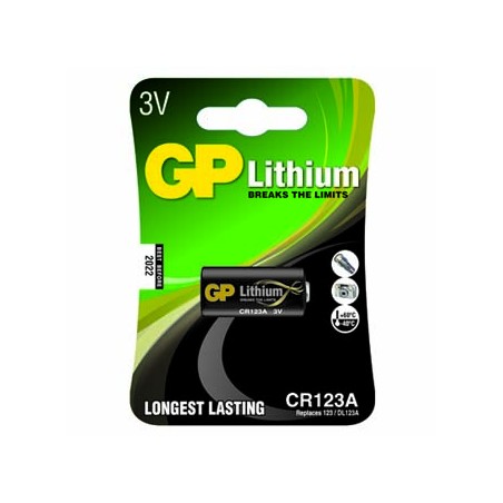 GP Jednorazowa foto litowa baterie CR123A, 1-pack