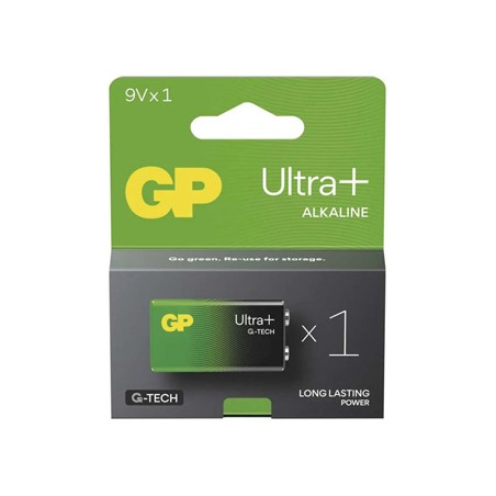 GP Ultra+ Jednorazowa alkaliczna baterie 9V, 1-pack