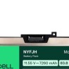 Bateria NYFJH-6C 0NYFJH 0RY3F9 0VRX0J do Dell Precision 15 7530 7540 7740