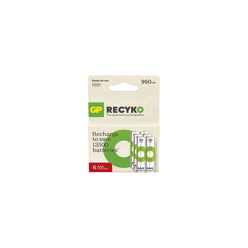 Akumulatorki, AAA (HR03), 950 mAh, GP, 6-pack