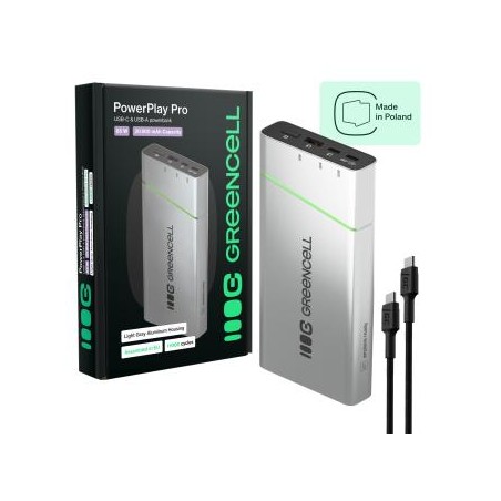 Power bank Greencell PowerPlay PRO 20800mAh 65W – – szybkie, ładowania, PD Ultra, Charge made in Poland
