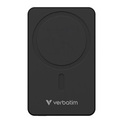 Verbatim powerbank z ładowaniem bezprzewodowym 5V, ładowanie telefonu, 32225, 5000mAh, Mocowanie magnetyczne, Czarny