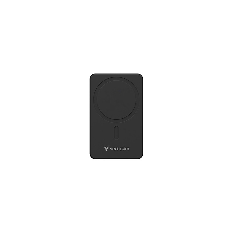 Verbatim powerbank z ładowaniem bezprzewodowym 5V, ładowanie telefonu, 32225, 5000mAh, Mocowanie magnetyczne, Czarny