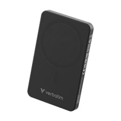 Verbatim powerbank z ładowaniem bezprzewodowym 5V, ładowanie telefonu, 32225, 5000mAh, Mocowanie magnetyczne, Czarny
