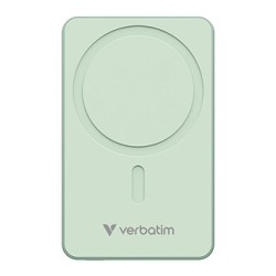 Verbatim powerbank z ładowaniem bezprzewodowym 5V, ładowanie telefonu, 32228, 10000mAh, Mocowanie magnetyczne, Zielony