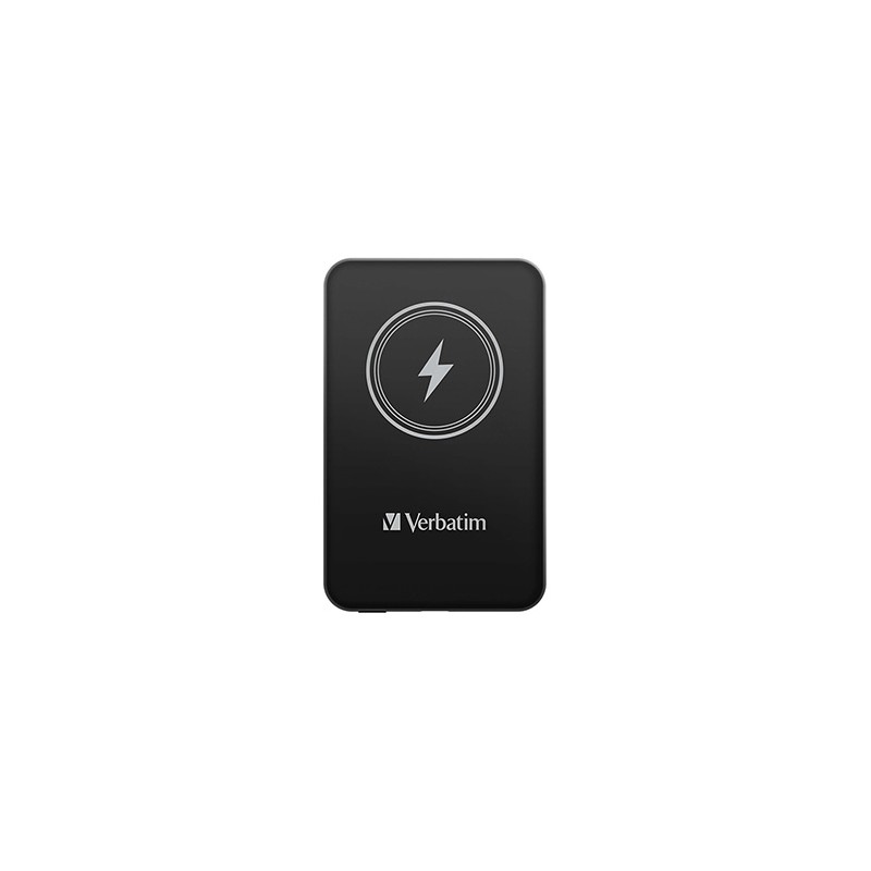 Verbatim powerbank z ładowaniem bezprzewodowym 5V, ładowanie telefonu, 32240, 5 000mAh, Mocowanie magnetyczne, czarna