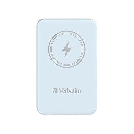 Verbatim powerbank z ładowaniem bezprzewodowym 5V, ładowanie telefonu, 32242, 5 000mAh, Mocowanie magnetyczne, niebieska