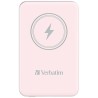 Verbatim powerbank z ładowaniem bezprzewodowym 5V, ładowanie telefonu, 32243, 5 000mAh, Mocowanie magnetyczne, różowa