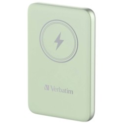 Verbatim powerbank z ładowaniem bezprzewodowym 5V, ładowanie telefonu, 32246, 10 000mAh, Mocowanie magnetyczne, zielona