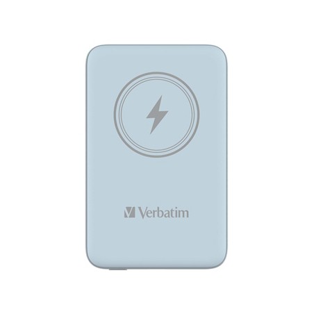 Verbatim powerbank z ładowaniem bezprzewodowym 5V, ładowanie telefonu, 32247, 10 000mAh, Mocowanie magnetyczne, niebieska