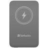 Verbatim powerbank z ładowaniem bezprzewodowym 5V, ładowanie telefonu, 32249, 10 000mAh, Mocowanie magnetyczne, szara