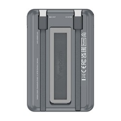 Verbatim Powerbank Charge ,n, Go z dwoma kablami 5V, ładowanie telefonu, 32251, 5 000mAh, Mocowanie magnetyczne, szara