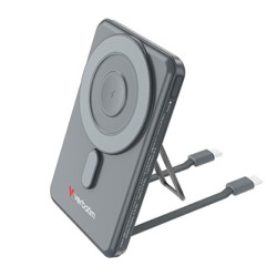 Verbatim Powerbank Charge ,n, Go z dwoma kablami 5V, ładowanie telefonu, 32251, 5 000mAh, Mocowanie magnetyczne, szara