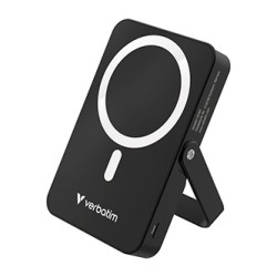 Verbatim powerbank z ładowaniem bezprzewodowym 5V, ładowanie telefonu, 32264, 10 000mAh, Mocowanie magnetyczne, czarna