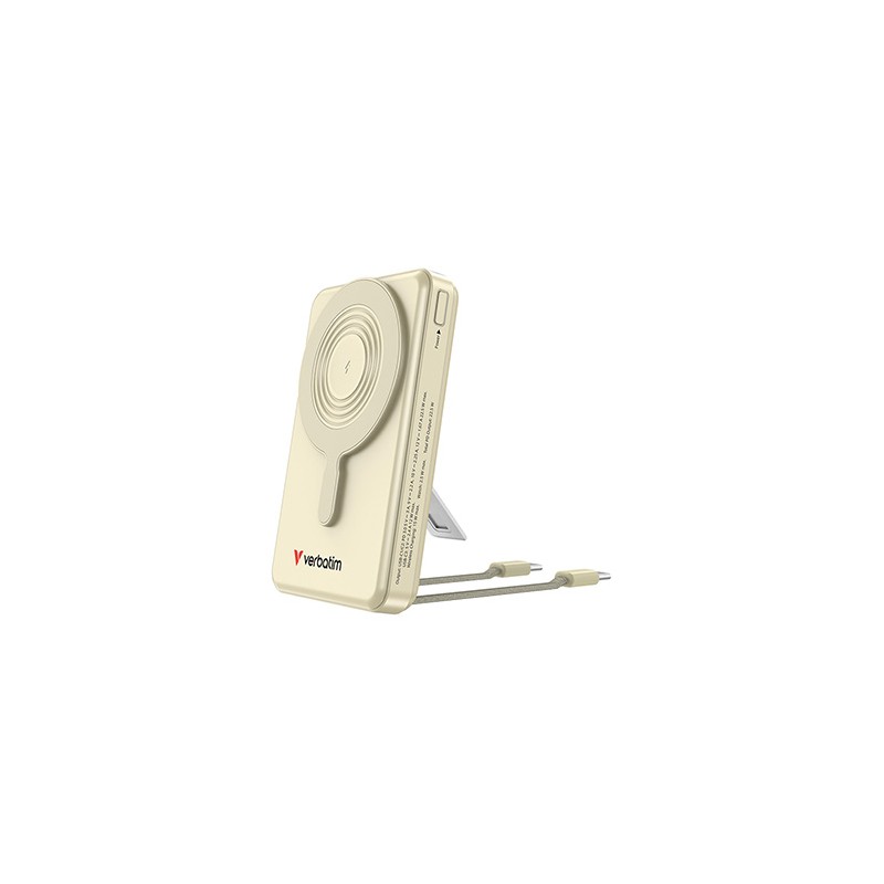 Verbatim power bank Charge n Go 2C  Display, kabel 12V, ładowanie telefonu, 32274, 10000mAh, Mocowanie magnetyczne, złota