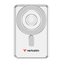 Verbatim power bank z bezprzewodowym ładowaniem 5V, ładowanie telefonu, 32276, 5 000mAh, Mocowanie magnetyczne, srebrna