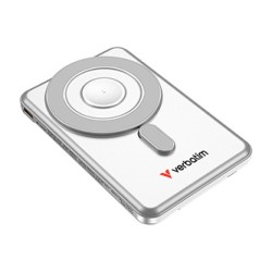 Verbatim power bank z bezprzewodowym ładowaniem 5V, ładowanie telefonu, 32276, 5 000mAh, Mocowanie magnetyczne, srebrna