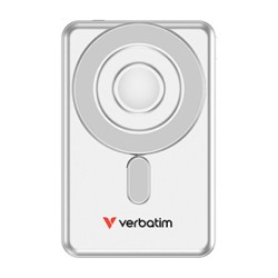 Verbatim powerbank Charge ,n, Go 2C z dwoma kablami 5V, ładowanie telefonu, 32276, 5 000mAh, Mocowanie magnetyczne, srebrna