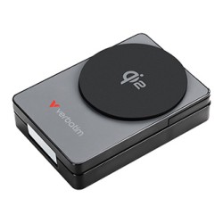 Verbatim powerbank Charge ,n, Go Qi2 5V/9V, ładowanie telefonu, zegarka, Airpods, 32294, 5 000mAh, Mocowanie magnetyczne, szara