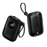 Powerton ENERGY DARK EDITION Powerbank 10000mAh, 2x USB-C, 22.5W, zintegrowane kable, czarna