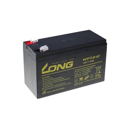 Long akumulator kwasowo-ołowiowy F2 dla UPS, EZS, EPS, 12V, 7.2Ah, PBLO-12V007,2-F2A, WP7,2-12 F2