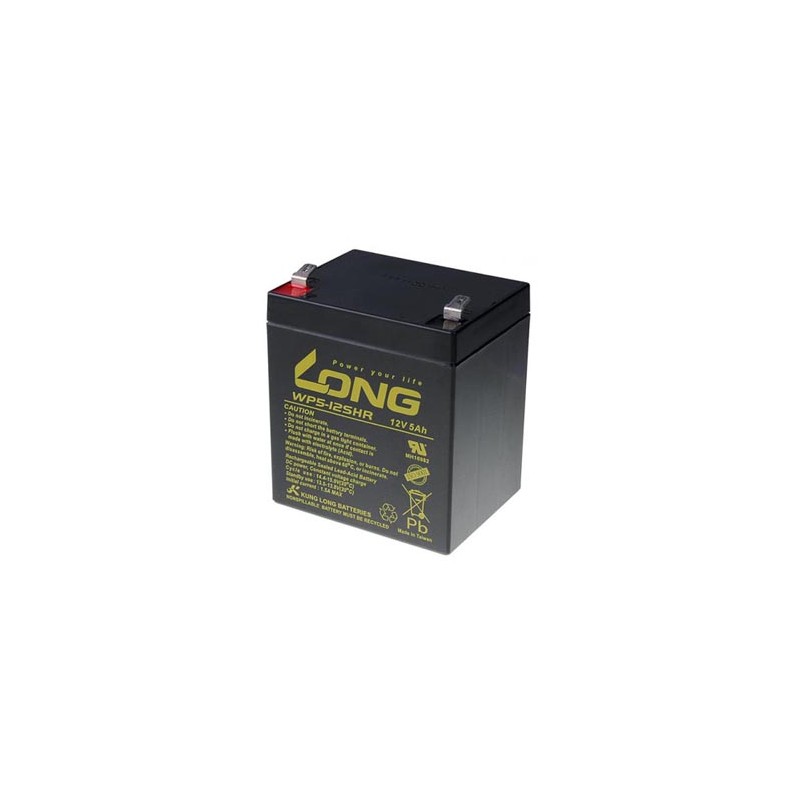 Long akumulator kwasowo-ołowiowy HighRate F2 dla UPS, EZS, EPS, 12V, 5Ah, PBLO-12V005-F2AH
