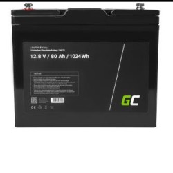 Green Cell LiFePO4 bateria 12V 12.8V 80Ah do photovoltaic system, campers i łodzi