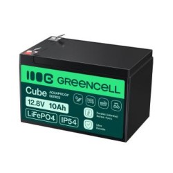 Green Cell CUBE LiFePO4 10Ah 12.8V 128Wh lithium-iron-fosforan bateria do power i oświetlenie awaryjne, panele sterujące
