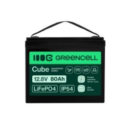 Green Cell CUBE LiFePO4 80Ah 12.8V 1024Wh lithium Iron fosforan bateria do kamperów, Cleaning Equipment, Camping