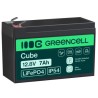 Green Cell CUBE LiFePO4 7Ah 12.8V 89.6Wh lithium Iron fosforan bateria do UPS, monitorowanie