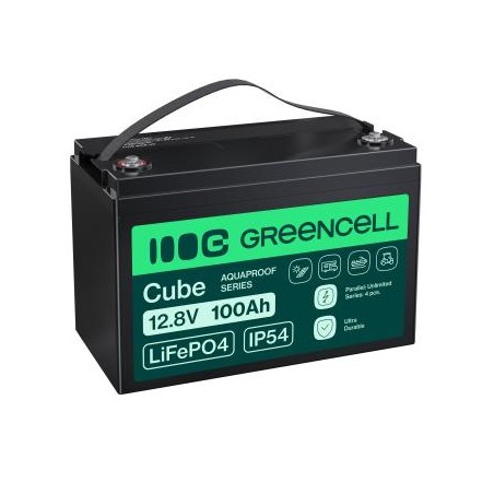 Green Cell CUBE LiFePO4 100Ah 12.8V 1280Wh lithium Iron fosforan bateria do fotowoltaiki, Caravans, łodzi