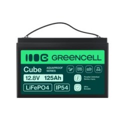 Green Cell CUBE LiFePO4 125Ah 12.8V 1600Wh lithium Iron fosforan bateria do kamperów, Solar, Off-Grid System, łodzi