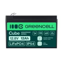 Green Cell CUBE LiFePO4 12Ah 12.8V 153.6Wh lithium Iron fosforan bateria do wózek inwalidzki, zabawka, skuter