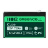Green Cell AGM VRLA 12V 7.2Ah maintenance-free bateria do the systemów alarmowych, kas, zabawek