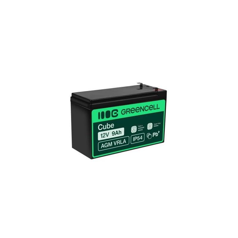 Green Cell AGM VRLA 12V 9Ah maintenance-free bateria do UPS units