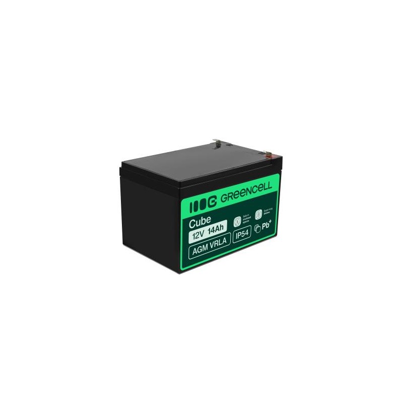 Green Cell AGM VRLA 12V 14Ah maintenance-free bateria do the alarm system, cash register, toys
