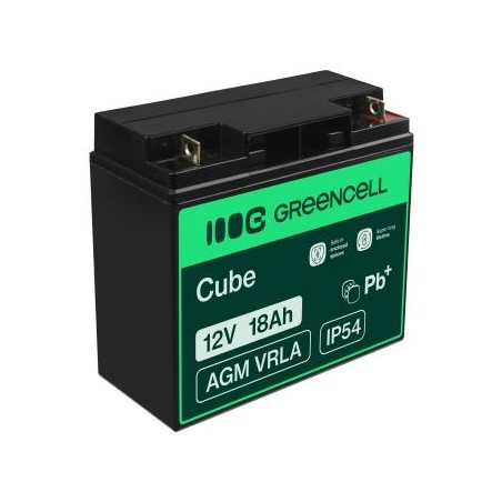 Green Cell AGM VRLA 12V 18Ah maintenance-free bateria do mower, skuter, łodzi, wózek inwalidzki