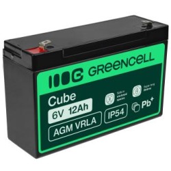 Green Cell AGM VRLA 6V 12Ah maintenance-free bateria do the alarm system, cash register, toys