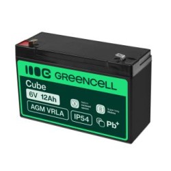 Green Cell AGM VRLA 6V 12Ah maintenance-free bateria do the alarm system, cash register, toys