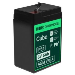 Green Cell AGM VRLA 6V 5Ah maintenance-free bateria do the alarm system, cash register, toys