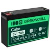 Green Cell AGM VRLA 6V 7Ah maintenance-free bateria do the alarm system, cash register, toys
