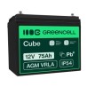 Green Cell AGM VRLA 12V 75Ah maintenance-free bateria do camper, photovoltaics, solar panels, łodzi